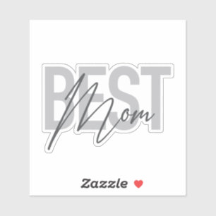 Modern, minimal, simple, cool design of Best Mom