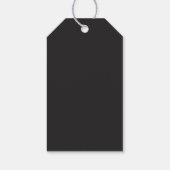 Modern minimal simple cream black Christmas Gift Tags (Back)