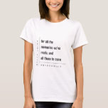 Modern Minimal Simple For Memories Bridesmaid Gift T-Shirt<br><div class="desc">If you need any further customisation please feel free to message me on yellowfebstudio@gmail.com.</div>