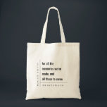 Modern Minimal Simple For Memories Bridesmaid Gift Tote Bag<br><div class="desc">If you need any further customisation please feel free to message me on yellowfebstudio@gmail.com.</div>