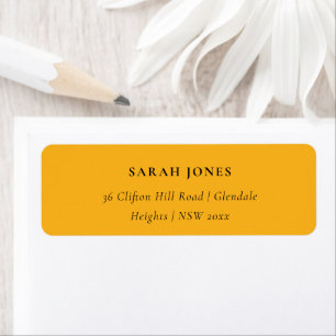 Modern Minimal Simple Orange Address