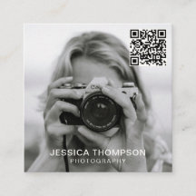Modern Minimal Simple Photo QR Code Professional