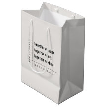 Modern Minimal Simple Together Bridesmaid Gift