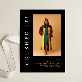 Modern Minimal Sleek Classic Grad Announcement