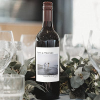 Modern Minimal Square Photo Love & Thanks Wedding