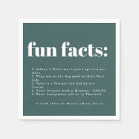 Modern Minimal Teal Colour Swatch Fun Facts Weddin