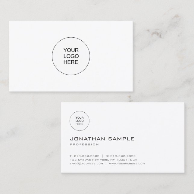 Modern Minimal Template Professional Personalized Business Card (Front/Back)