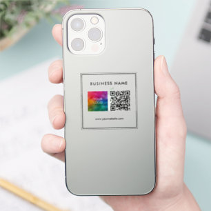 Modern Minimal Template QR Code Text Business Logo