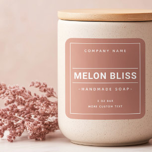 Modern minimal terracotta brown product label