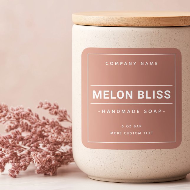 Modern minimal terracotta brown product label (Modern minimal terracotta brown product label)