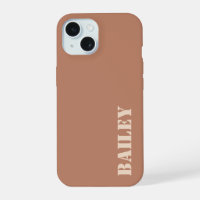 Modern Minimal Terracotta Custom Name
