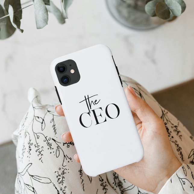 Modern Minimal The CEO Black Case-Mate iPhone Case (Creator Uploaded)