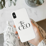 Modern Minimal The CEO Black iPhone XS Max Case<br><div class="desc">Modern Minimal The CEO Black</div>