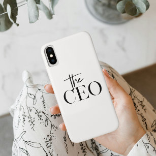 Modern Minimal The CEO Black Case-Mate iPhone Case