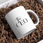 Modern Minimal The CEO Black Coffee Mug<br><div class="desc">Modern Minimal The CEO Black</div>