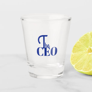 Modern Minimal The CEO Blue Shot Glass