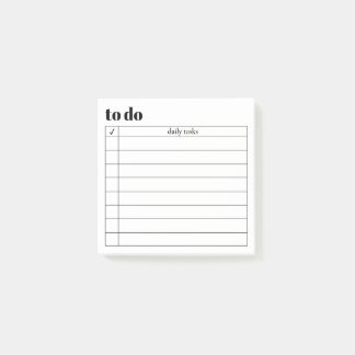 Modern Minimal To Do List Post-It® Notes, 3" x 3" Post-it Notes