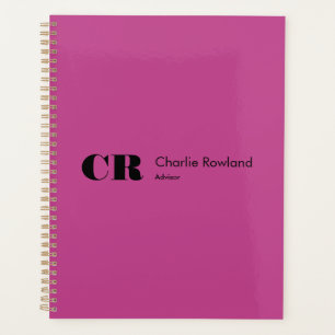 Modern Minimal Trendy Monogram Violet Purple Planner