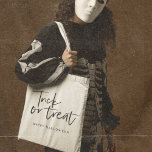 Modern Minimal Trick And Treat | Happy Halloween Tote Bag<br><div class="desc">Modern Minimal Trick And Treat | Happy Halloween</div>