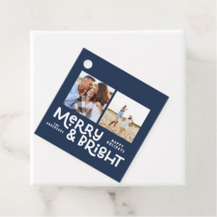 Modern minimal typography 2  photo Christmas   Favour Tags
