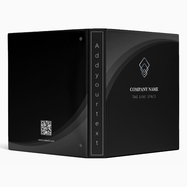 Modern Minimal Typography Black Binder (Background)