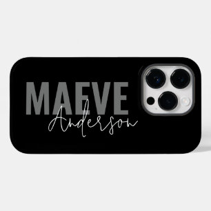 Modern minimal typography black white elegant Case-Mate iPhone 14 pro case