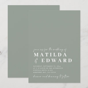 Modern minimal typography bold script wedding