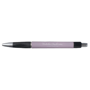 Modern Minimal Typography Casual Script Plum Pen