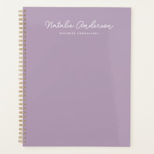 Modern Minimal Typography Casual Script Plum Planner