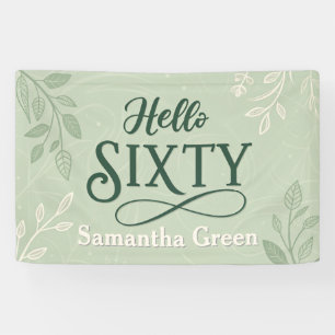 modern minimal typography elegant 60th birthday banner
