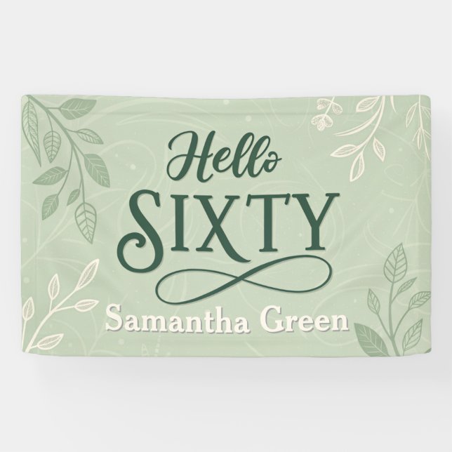 modern minimal typography elegant 60th birthday  banner (Horizontal)