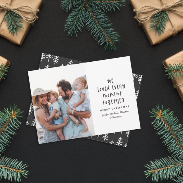 Modern, minimal typography holiday family photo card (Creator Uploaded)