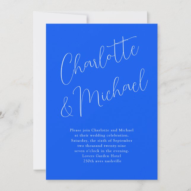 Modern, Minimal, Typography  Invitation (Front)