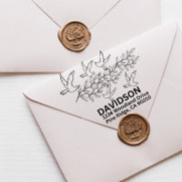 Modern Minimal Typography Name Return Address Bird
