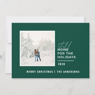 Modern minimal typography photo still home holiday card