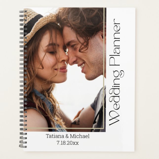 modern minimal typography photo wedding  planner (Front)