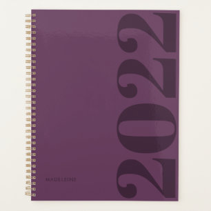 Modern Minimal Typography Purple 2022 Yearly  Planner