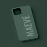 Modern minimal typography sage green elegant Case-Mate iPhone 14 pro case<br><div class="desc">Modern minimal typography girly sage green elegant simple unique personalized phone case design.</div>