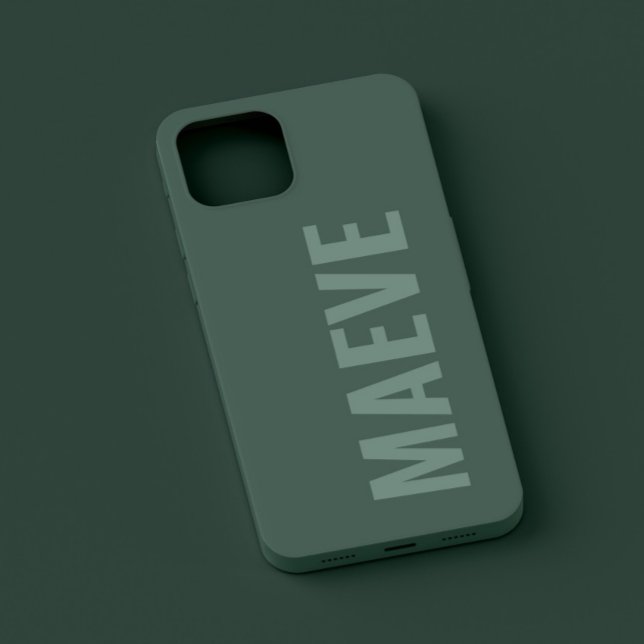 Modern minimal typography sage green elegant Case-Mate iPhone case (Creator Uploaded)