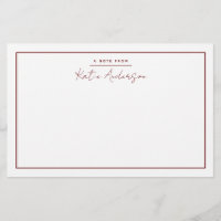 Modern Minimal Typography Script Maroon