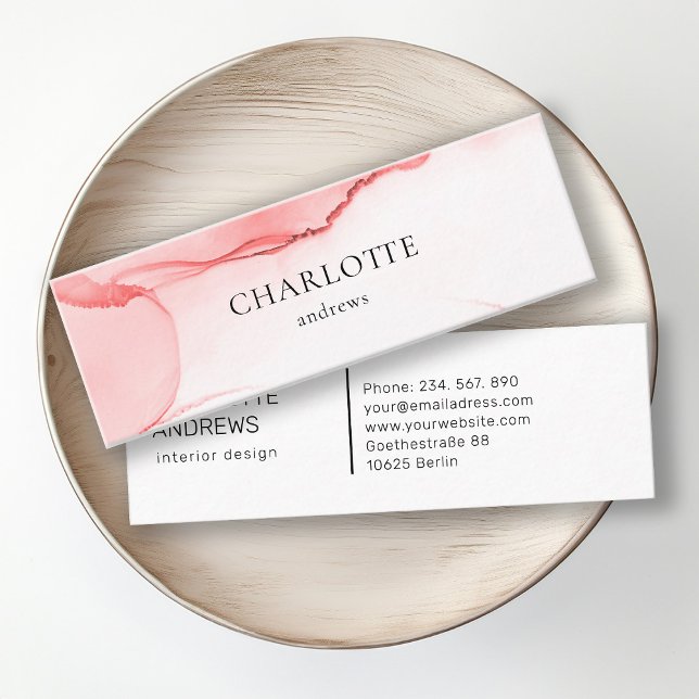 Modern Minimal Watercolor Mini Business Card (Creator Uploaded)
