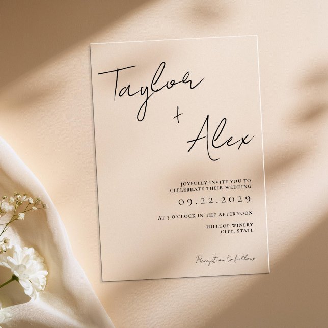 Modern Minimal Wedding Acrylic Invitations (Creator Uploaded)