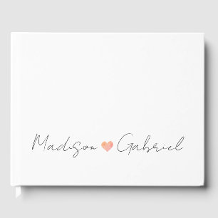 Modern Minimal Wedding Charcoal Grey Wedding Guest Book