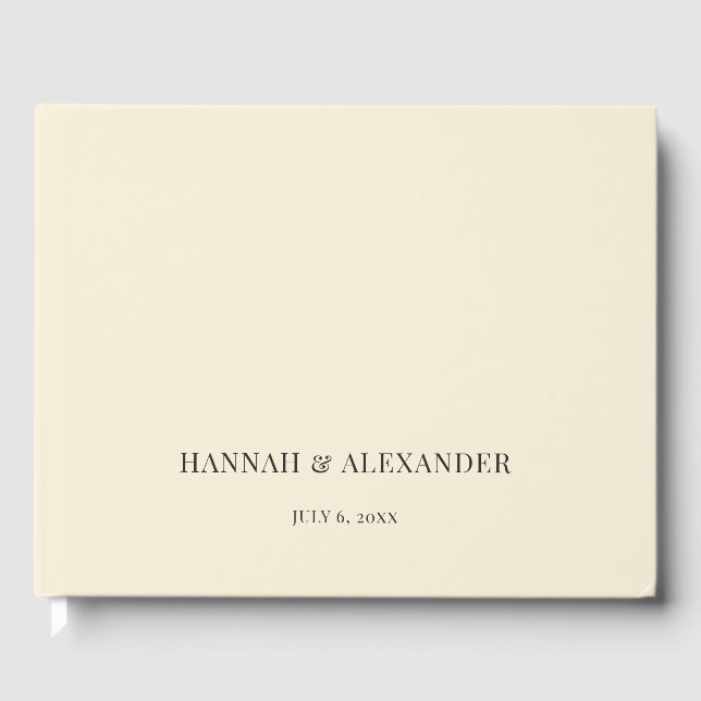 Modern Minimal Wedding Guest Book (Front)