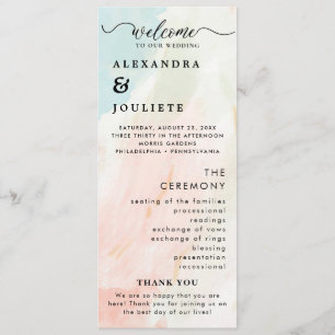 Modern Minimal Wedding Program Order Of Events