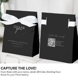 Modern, Minimal, Wedding QR Code Photo Sharing Favor Box