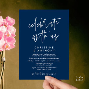 Modern Minimal Wedding Reception Dinner Invitation