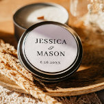 Modern Minimal Wedding Round Stickers Favours<br><div class="desc">Black and white minimal,  modern,  wedding round circle sticker labels. Place on envelopes,  favour bags,  candles,  wine bottles,  hotel welcome bags and more.</div>