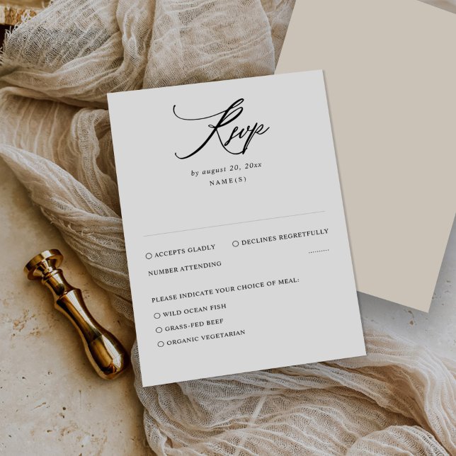 Modern Minimal Wedding RSVP Card (Creator Uploaded)