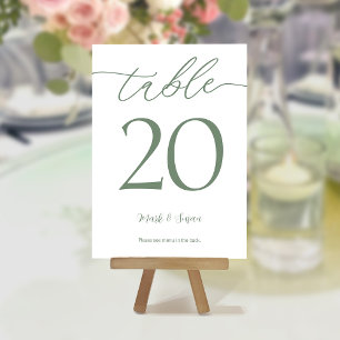 Modern Minimal Wedding Table Card & Menus